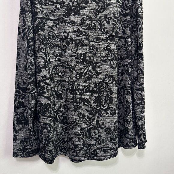 Chicos Weekends Lavish Lace Cowl Neck Knit Tunic 3 Size XL Long Sleeve Cozy - Picture 10 of 11